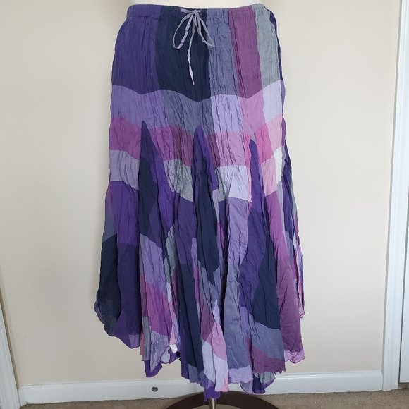 plus size broomstick skirts